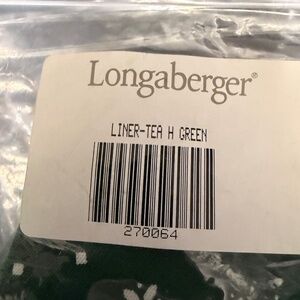 Longaberger Heritage Green Liners x 4 Recipe,Tea, Remembrance, 9" Measuring